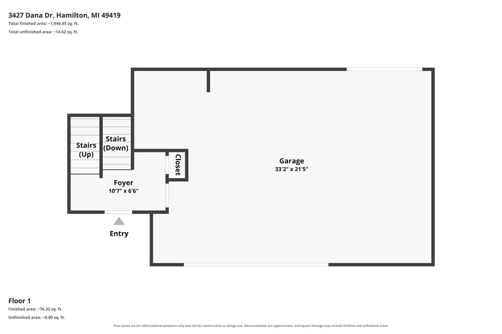 3427 Dana Drive Hamilton, MI 49419