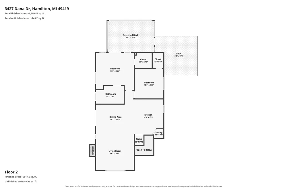 3427 Dana Drive Hamilton, MI 49419