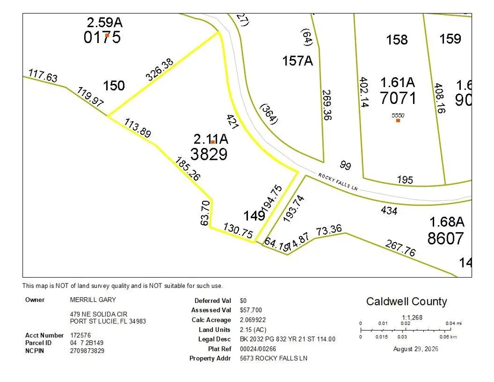 2.15 acres, Lot 149, 5673 Rocky Falls Lane #149 Lenoir, NC 28645
