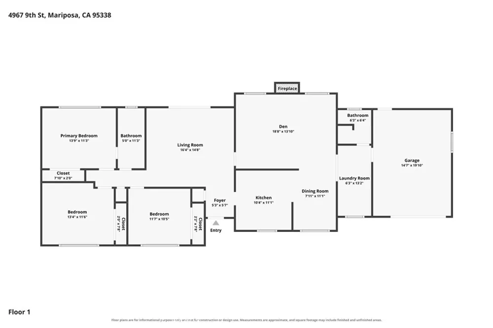 4967 9th Mariposa, CA 95338