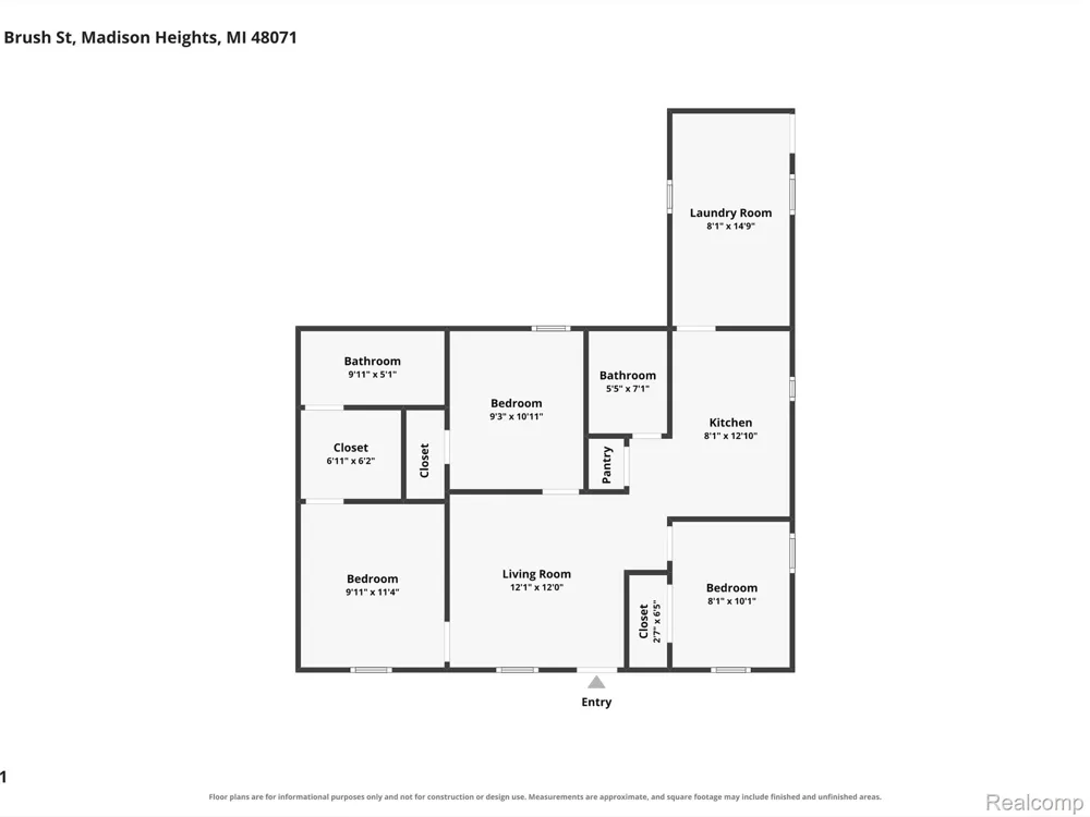 26545 Brush Street Madison Heights City, MI 48071