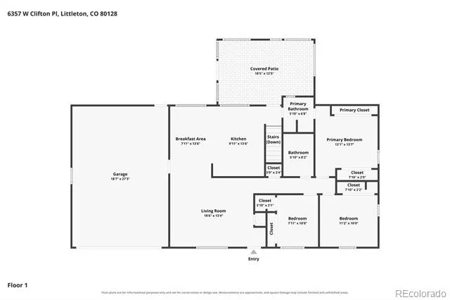 6357 W Clifton Place Littleton, CO 80128