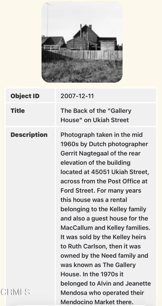 45051 Ukiah Street Street Mendocino, CA 95460