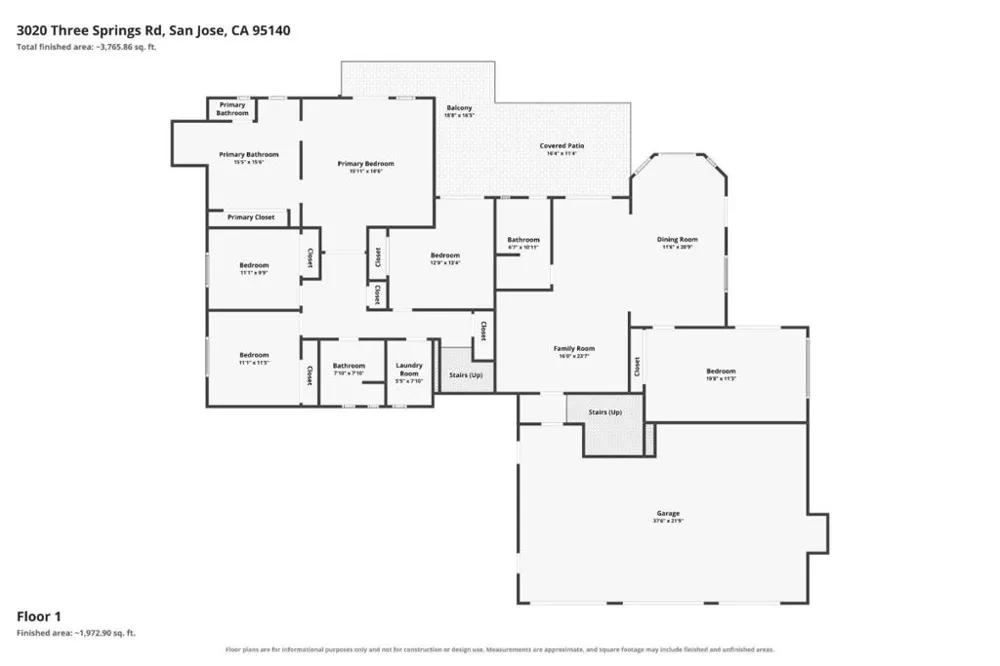 3020 Three Springs Road San Jose, CA 95140