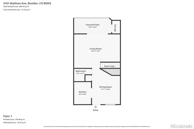 3161 Madison Avenue #107 Boulder, CO 80303