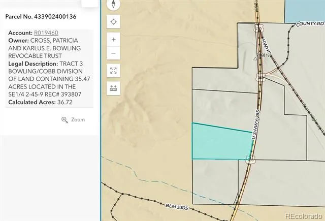 TRACT 3 BOWLING/COBB DIVISION OF LAND Saguache, CO 81155