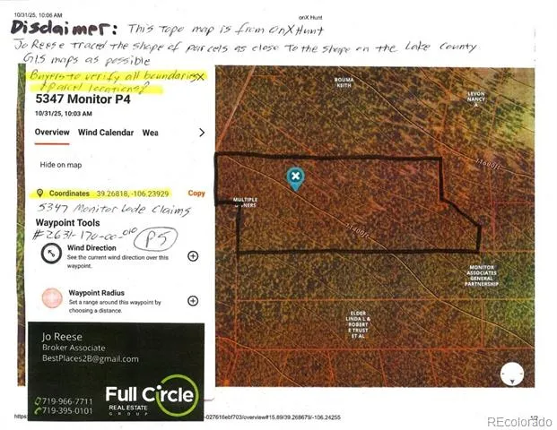 5347 Monitor Lode Claims Leadville, CO 80461