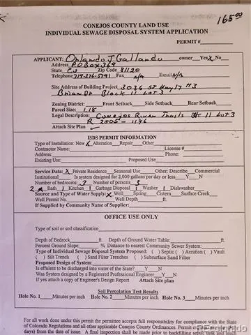 Address Not Shown Antonito, CO 81120
