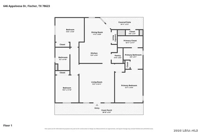 646 Appaloosa Dr Fischer, TX 78623