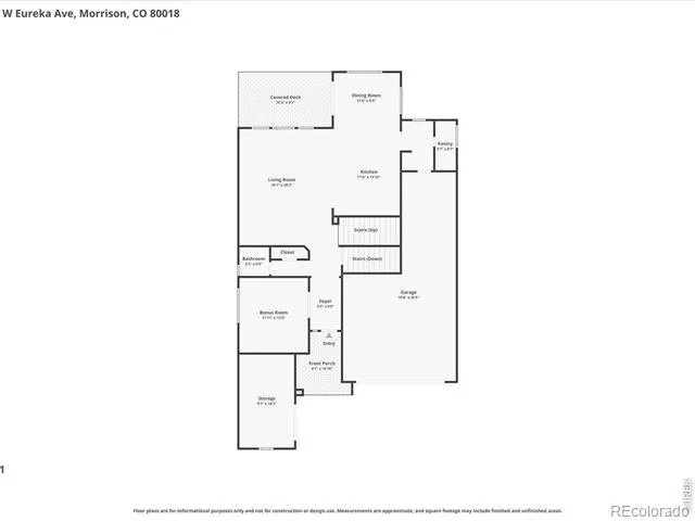 15682 W Eureka Avenue Morrison, CO 80465