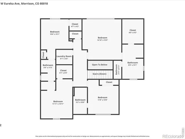 15682 W Eureka Avenue Morrison, CO 80465