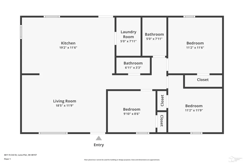 4611 3rd Street Luna Pier City, MI 48157