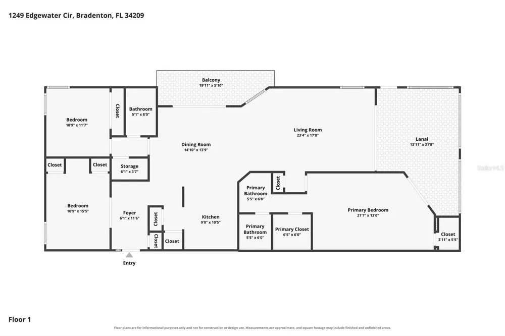 1249 EDGEWATER CIRCLE #73 Bradenton, FL 34209