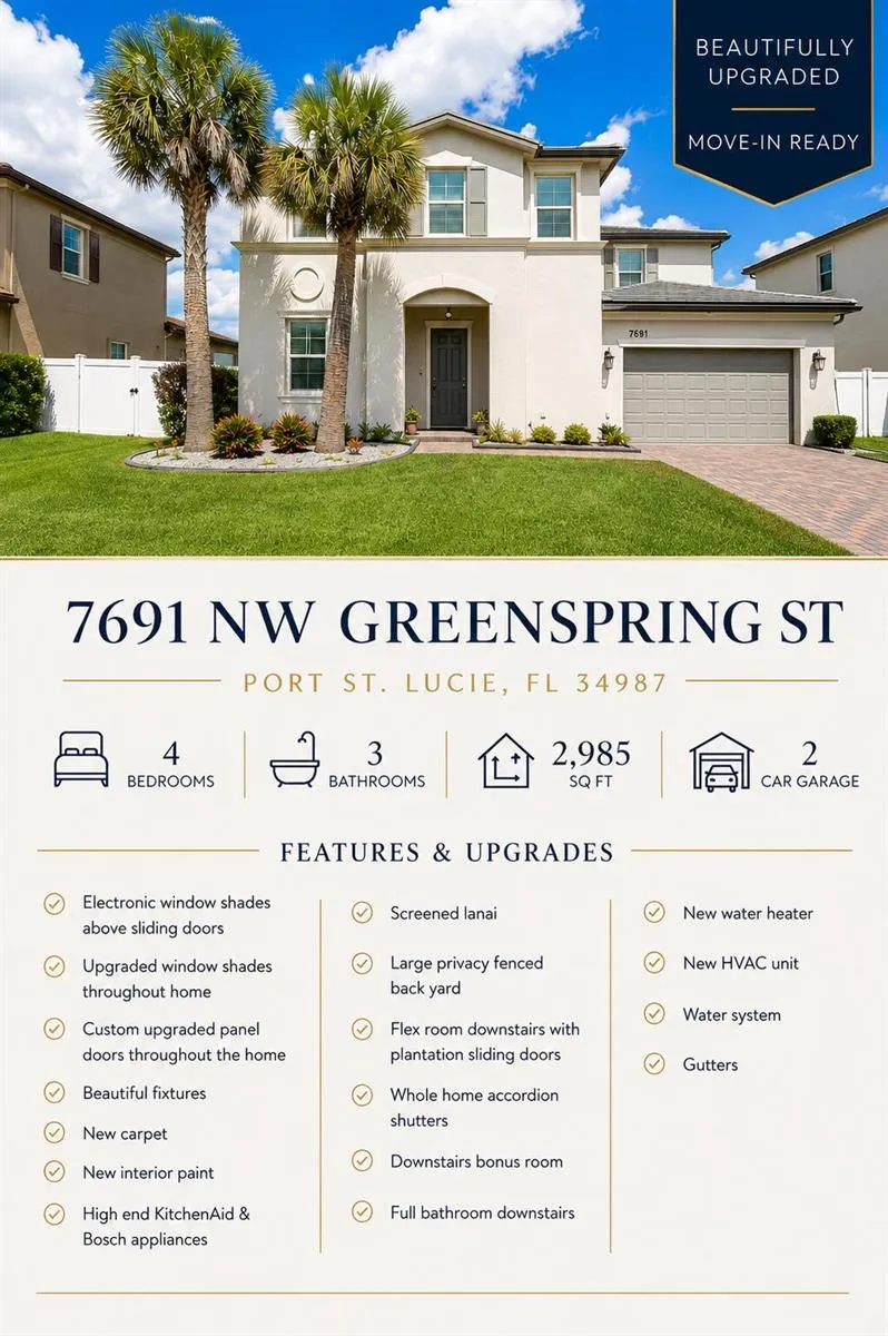 7691 NW GREENSPRING STREET Port St. Lucie, FL 34987