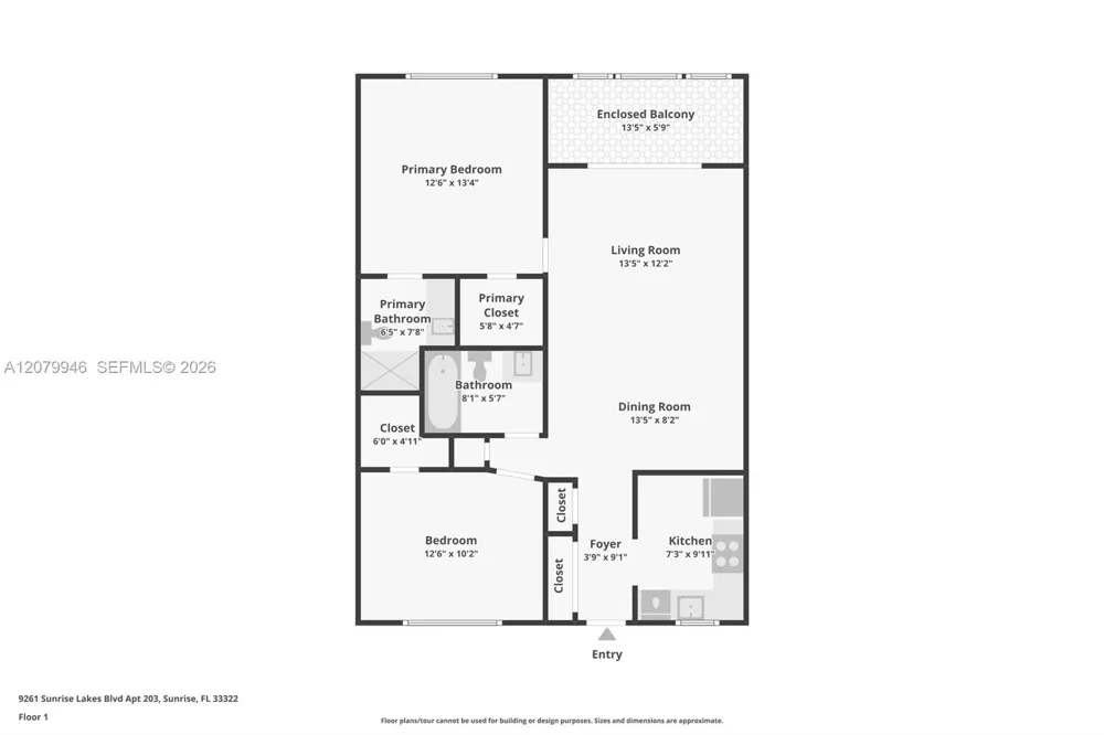 9261 Sunrise Lakes Blvd #203 Sunrise, FL 33322