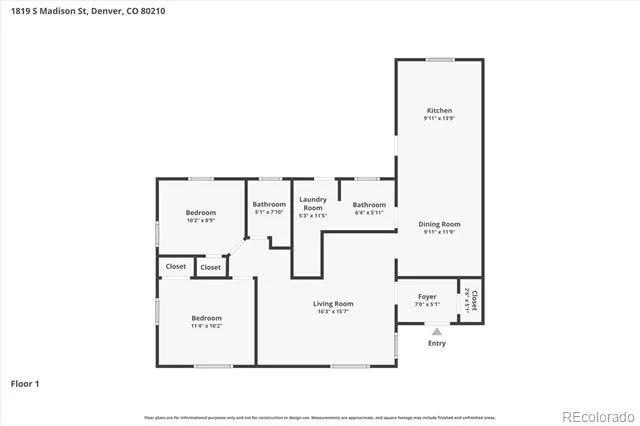 1819 S Madison Street Denver, CO 80210