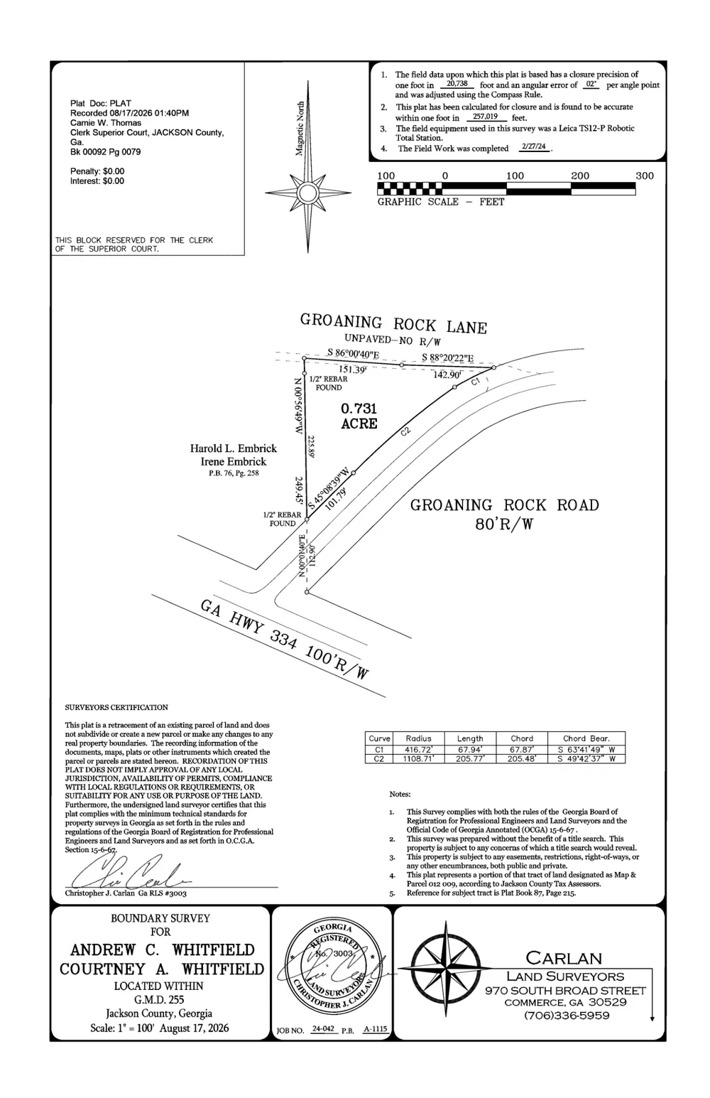 0 Groaning Rock Road Commerce, GA 30530