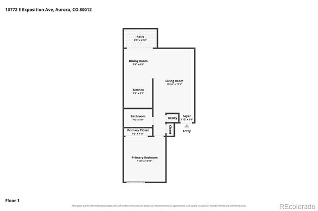 10772 E Exposition Avenue #141 Aurora, CO 80012