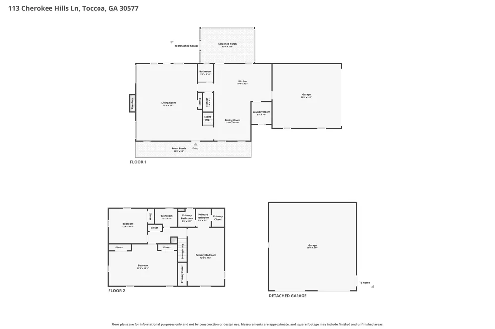 113 Cherokee Hills LN Toccoa, GA 30577
