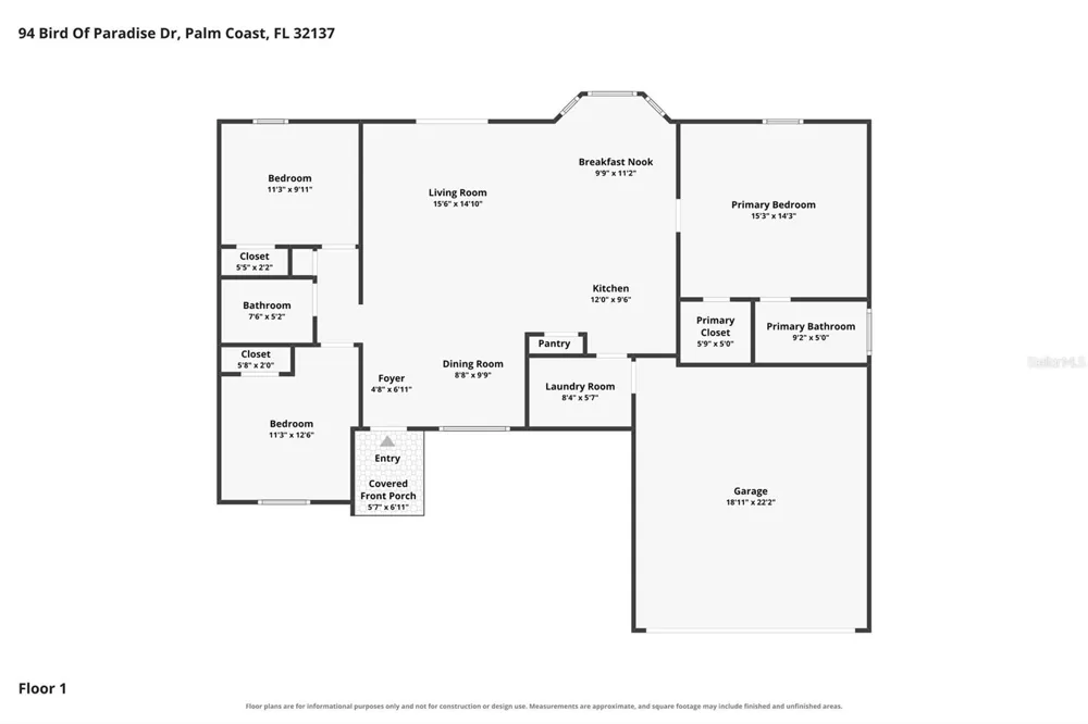 94 BIRD OF PARADISE DRIVE Palm Coast, FL 32137