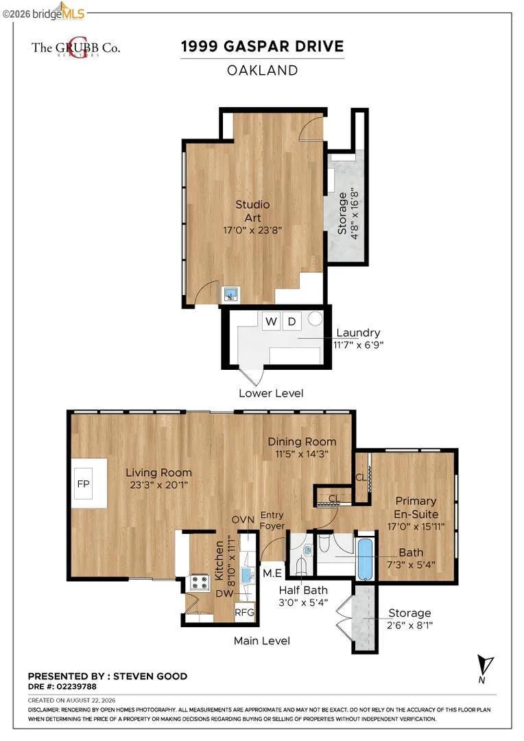 1999 Gaspar DR Oakland, CA 94611