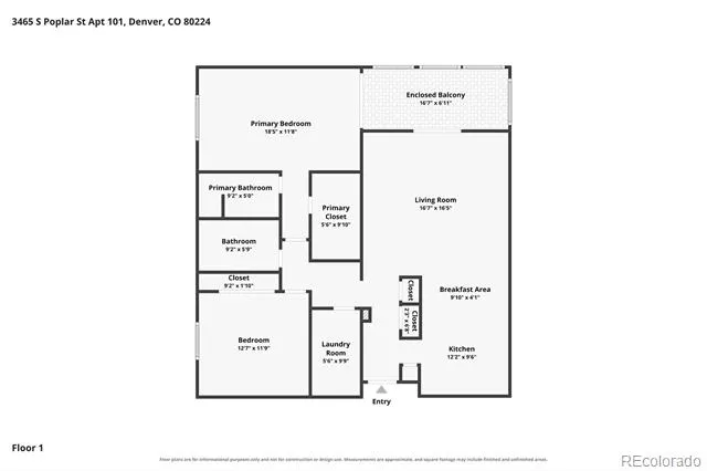 3465 S Poplar Street #101 Denver, CO 80224