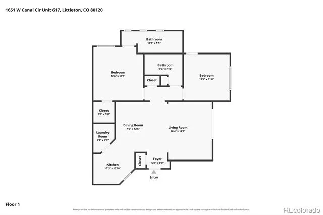 1651 W Canal Circle #617 Littleton, CO 80120