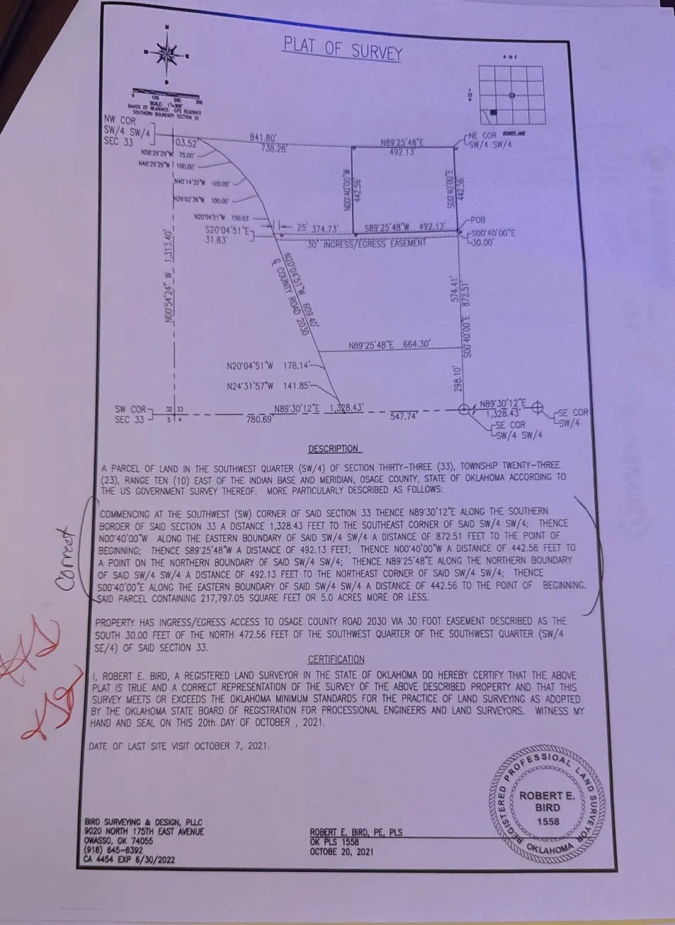8296 2130 ROAD Hominy, OK 74035