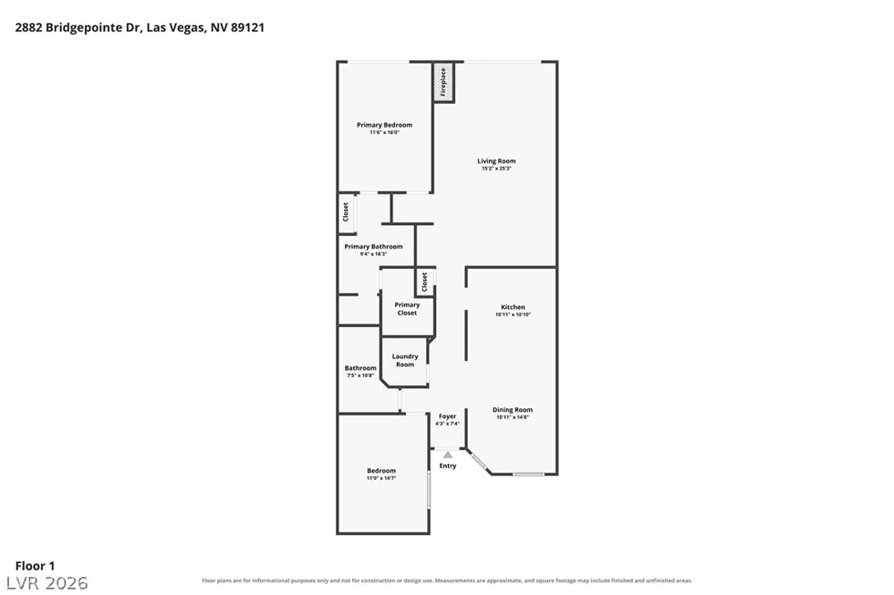 2882 Bridgepointe Drive Las Vegas, NV 89121
