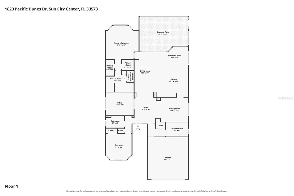 1823 PACIFIC DUNES DRIVE Sun City Center, FL 33573