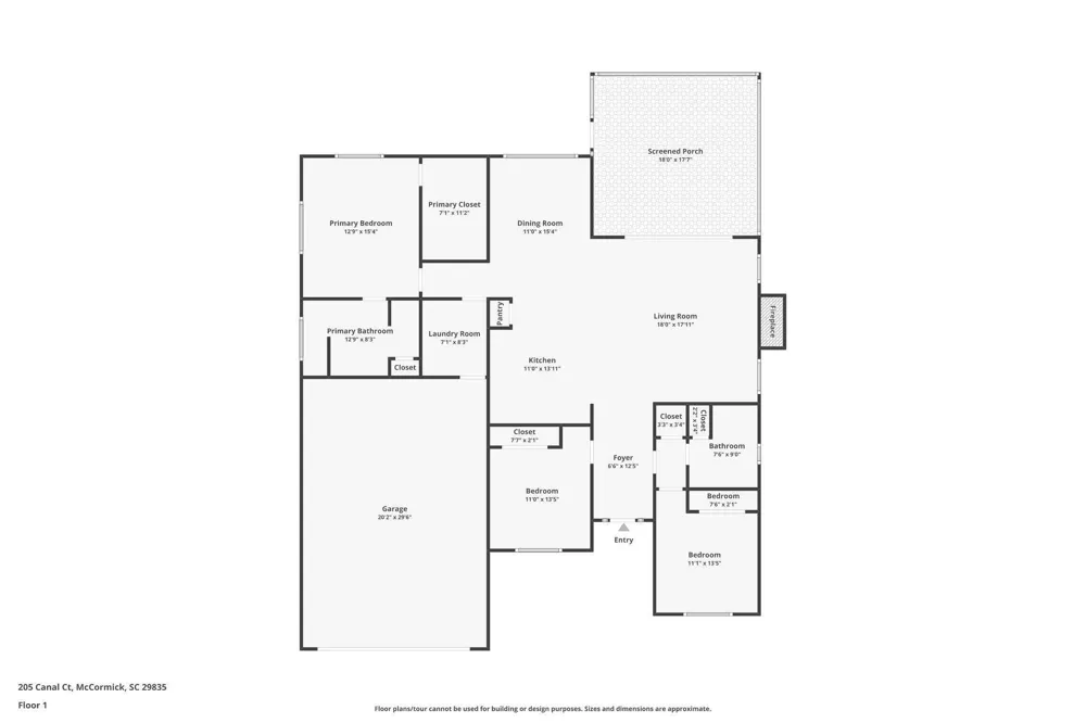205 Canal Court Mccormick, SC 29835
