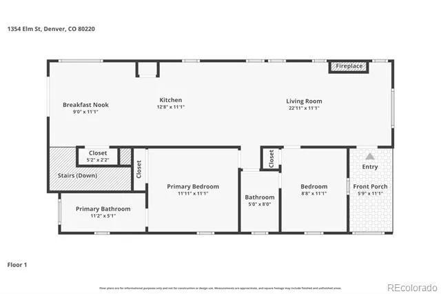 1354 Elm Street Denver, CO 80220