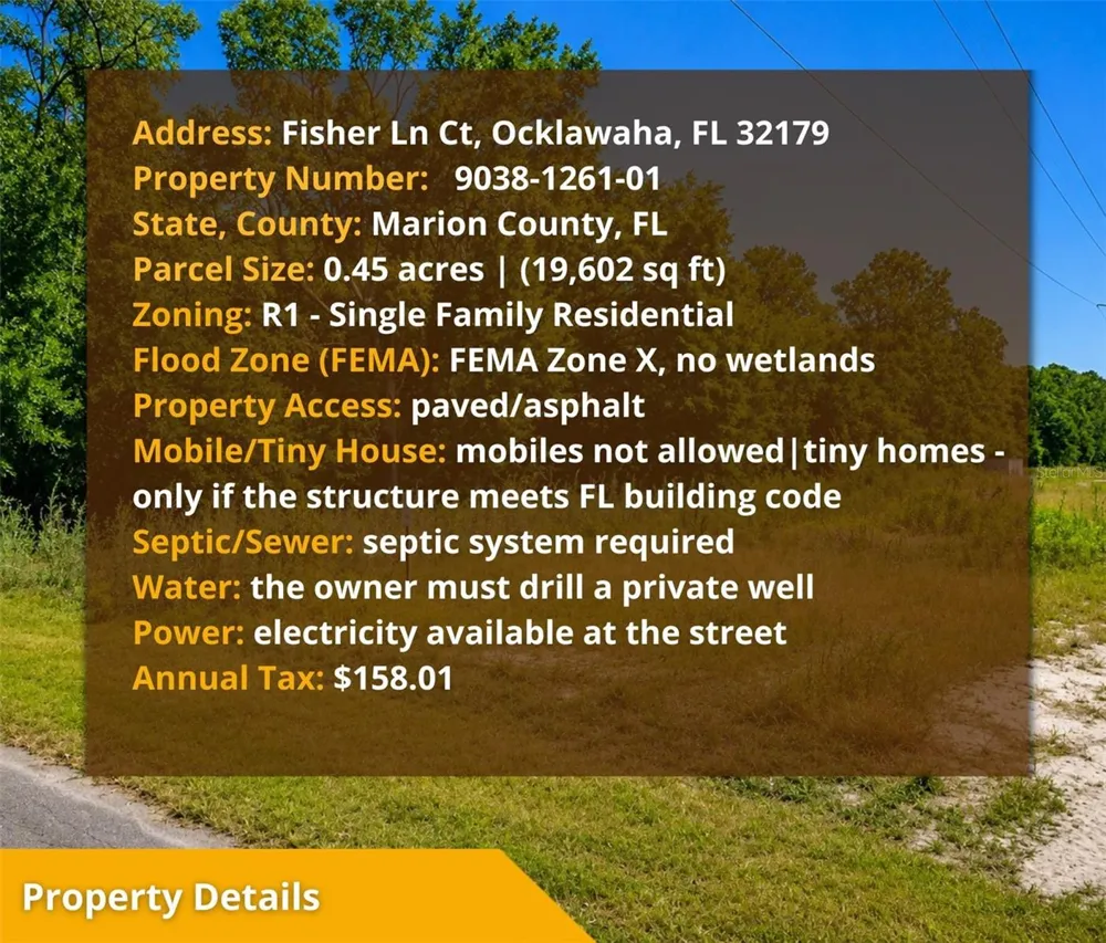 FISHER LN CT Ocklawaha, FL 32179
