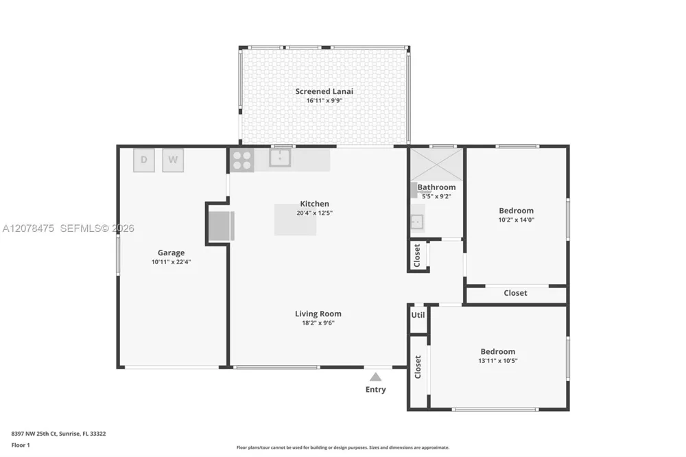 8397 NW 25th Ct Sunrise, FL 33322