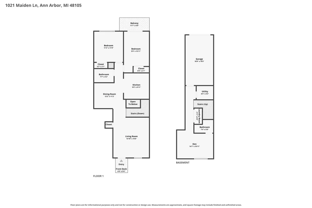 1021 Maiden Lane Ann Arbor City, MI 48105