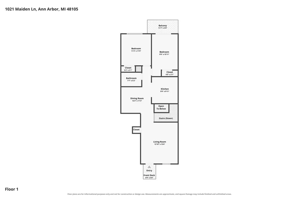 1021 Maiden Lane Ann Arbor City, MI 48105