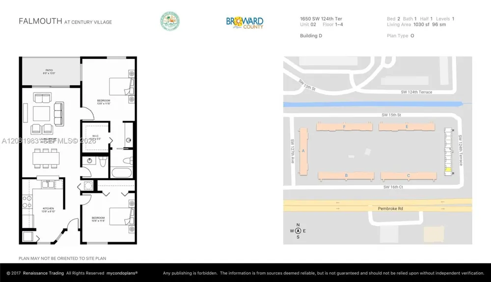 1650 SW 124th Ter #102D Pembroke Pines, FL 33027