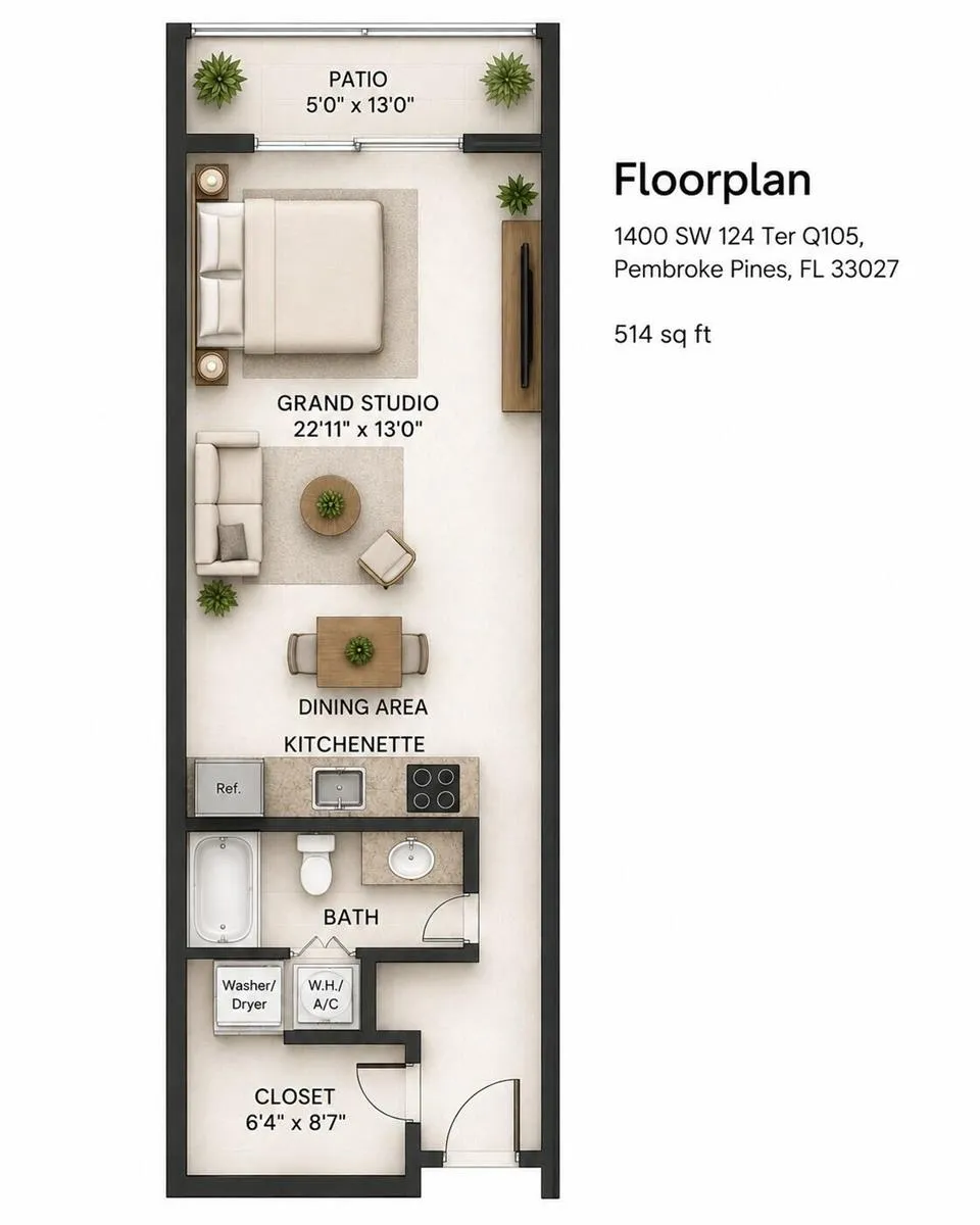 1400 SW 124TH TERRACE #105Q Pembroke Pines, FL 33027