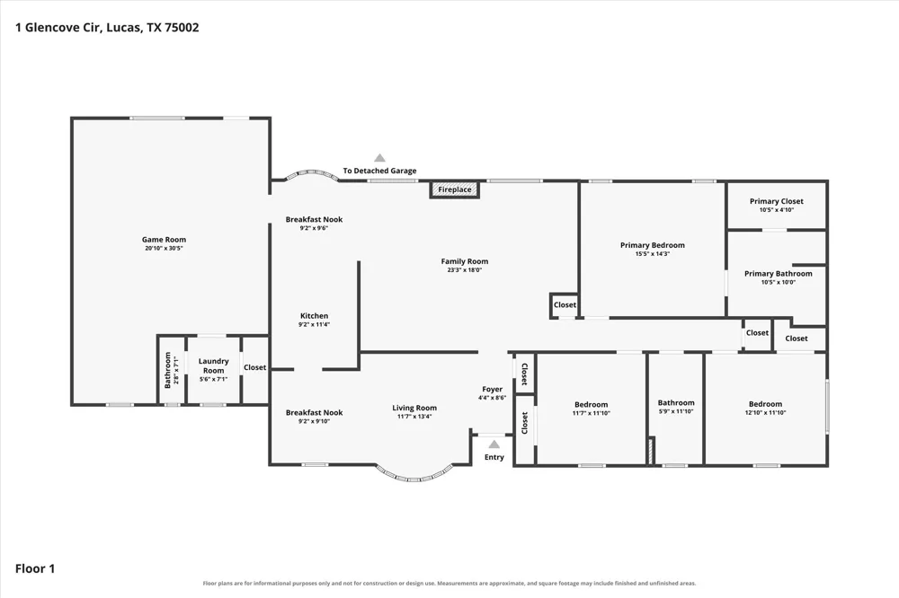 1 Glencove Circle Lucas, TX 75002