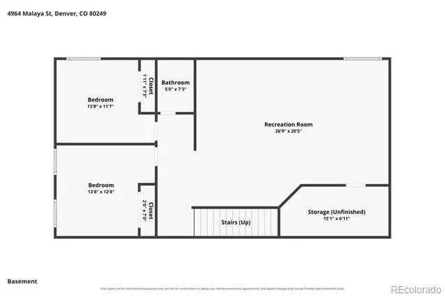 4964 Malaya Street Denver, CO 80249