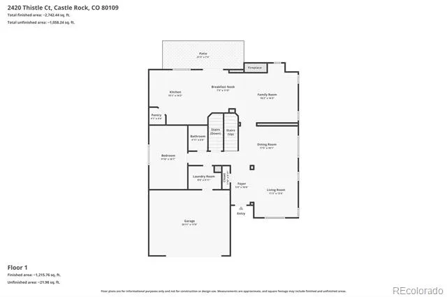 2420 Thistle Court Castle Rock, CO 80109