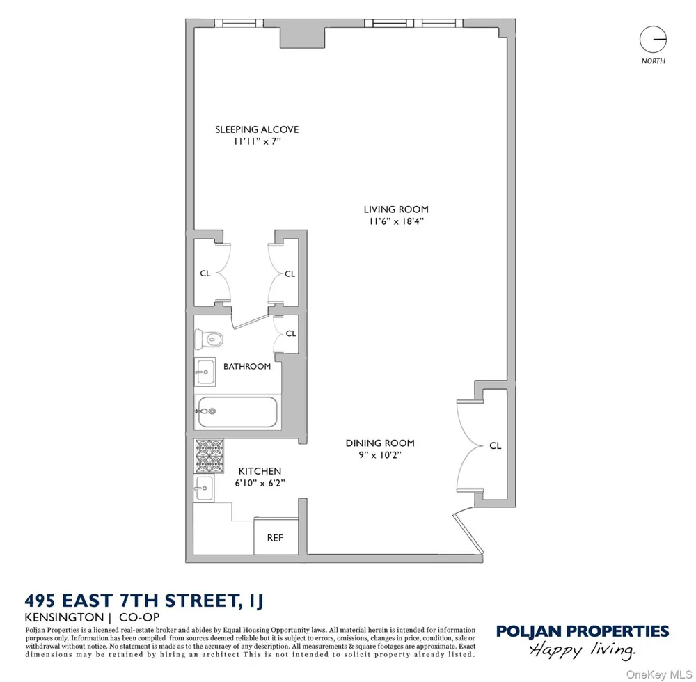 495 E 7th Street #1J Brooklyn, NY 11218