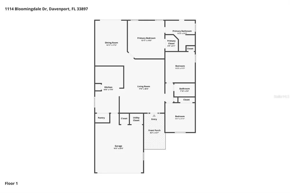 1114 BLOOMINGDALE DRIVE Davenport, FL 33897