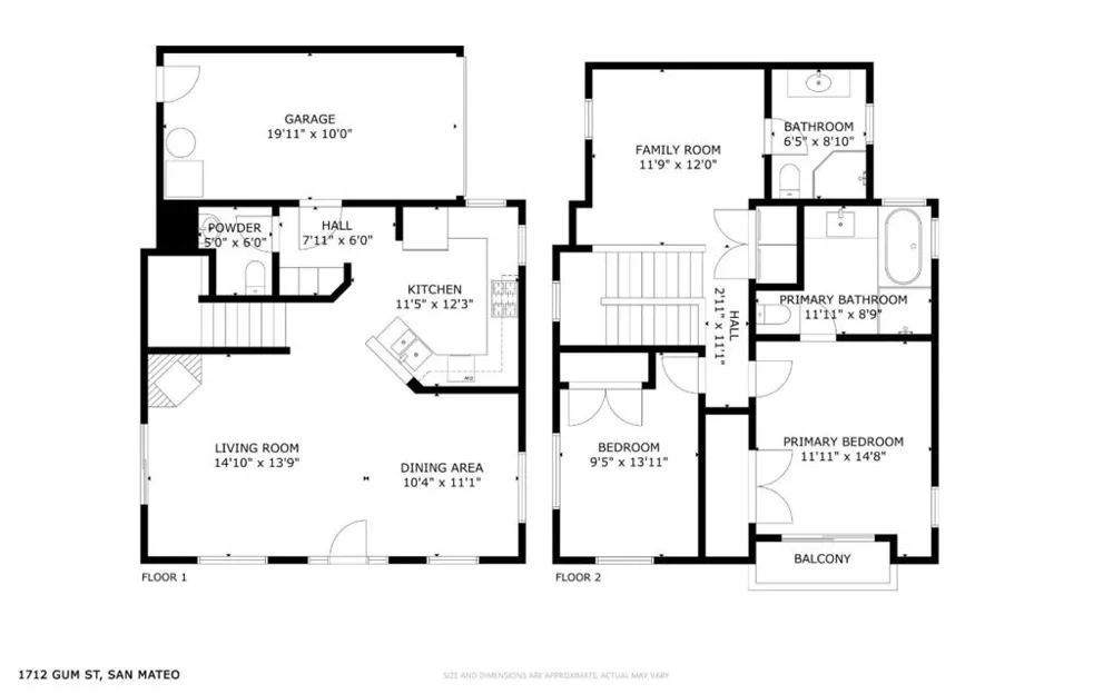 17101712 Gum Street San Mateo, CA 94402