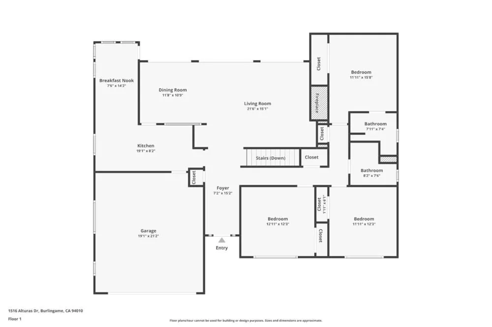 1516 Alturas Drive Burlingame, CA 94010