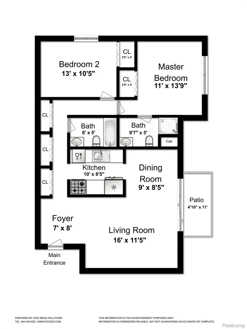 33354 Kingslane #8 Farmington City, MI 48336