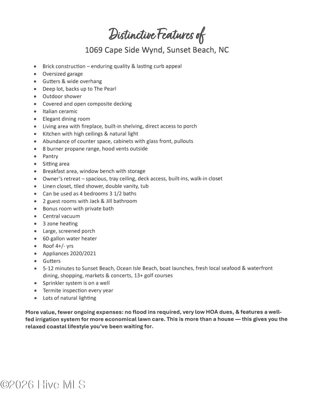 1069 Cape Side Wynd Sunset Beach, NC 28468