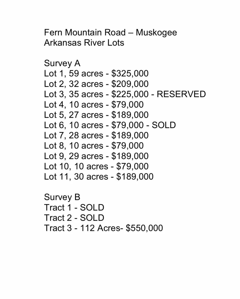 2 W Fern Mountain Road Muskogee, OK 74401