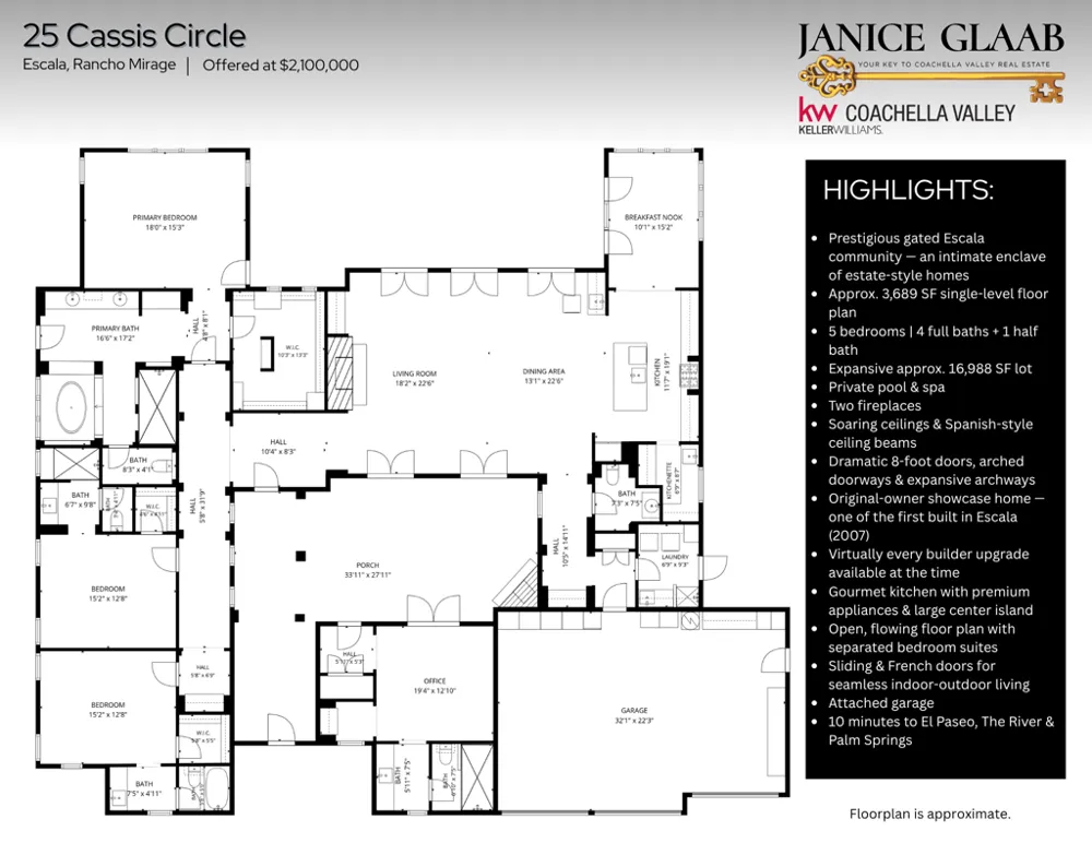 25 Cassis Circle Rancho Mirage, CA 92270