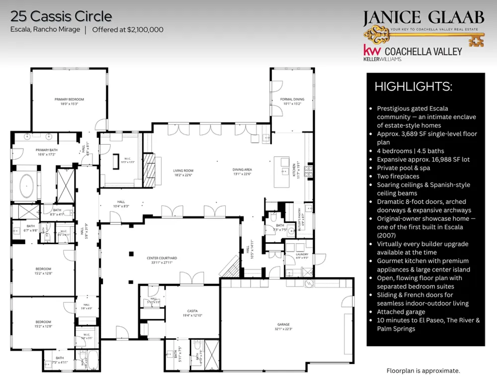 25 Cassis Circle Rancho Mirage, CA 92270
